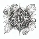  tattoo design that represents loss, love, strength and loyalty and it has the number 0530 with linear shapes tattoo design idea