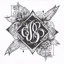  tattoo design that represents loss, love, strength and loyalty and it has the number 0530 with linear shapes tattoo design idea