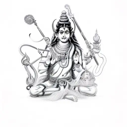 Kali and Shiva tattoo design idea