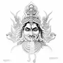 Kali and Shiva tattoo design idea