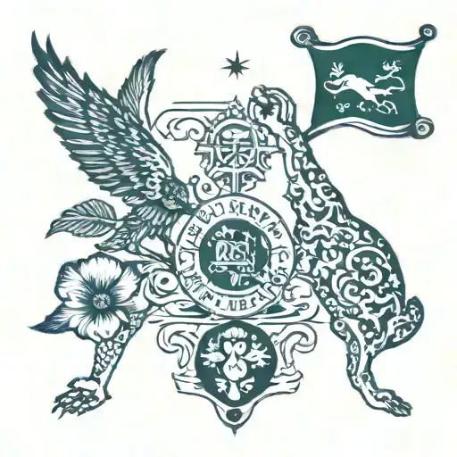 australia, england, and ireland tattoo design idea