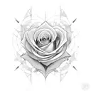 Virgo , heart, roses tattoo design idea