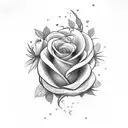 Virgo , heart, roses tattoo design idea
