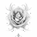 Virgo , heart, roses tattoo design idea