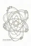 Text: "Atom is not a soldier, atom is a worker!", with added atom and gear tattoo design idea