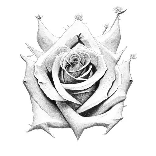 Rose dollar  tattoo design idea