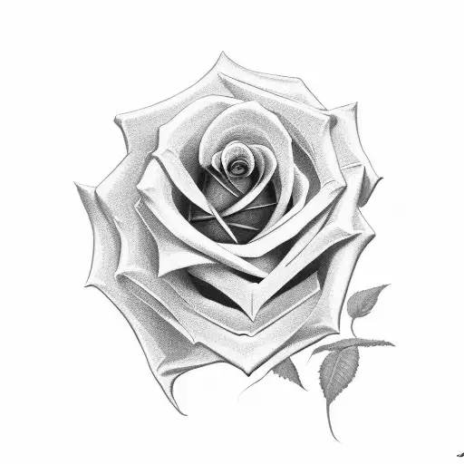 Rose dollar  tattoo design idea