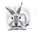 Bad Bunny tattoo design idea
