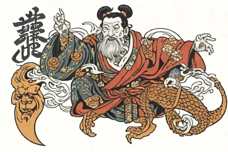 two opposite guys one is sinner one is saint and there should be text every sinner has future; every saint has past  tattoo design idea