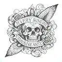 need a cool image for tatto with text "every sinner have a future every saint have past" tattoo design idea