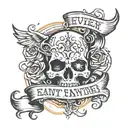need a cool image for tatto with text "every sinner have a future every saint have past" tattoo design idea