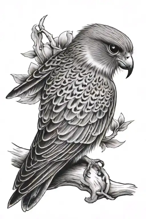 kestrel with a mouse tattoo design idea