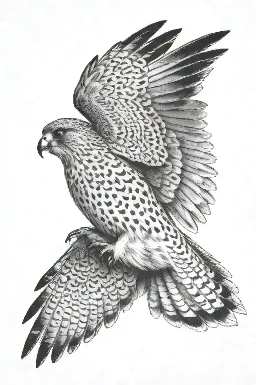 kestrel with a mouse tattoo design idea