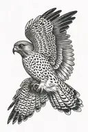 kestrel hovering mouse tattoo design idea