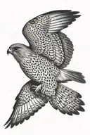 kestrel hovering mouse tattoo design idea