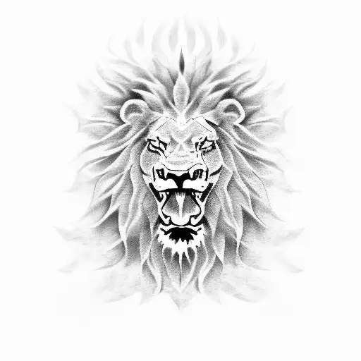 rampant lion tattoo design idea
