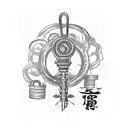 key with lock  tattoo design idea
