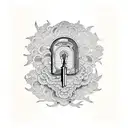 key with lock  tattoo design idea