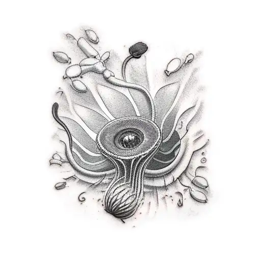 venus fly trap tattoo design idea