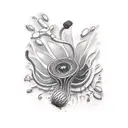 venus fly trap tattoo design idea