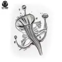 venus fly trap tattoo design idea
