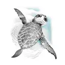 mermaid and sea turtles and manta rays and jellyfish tattoo design idea