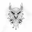 Raven with nordic runes tattoo design idea