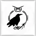 full body Raven with nordic runes tattoo design idea