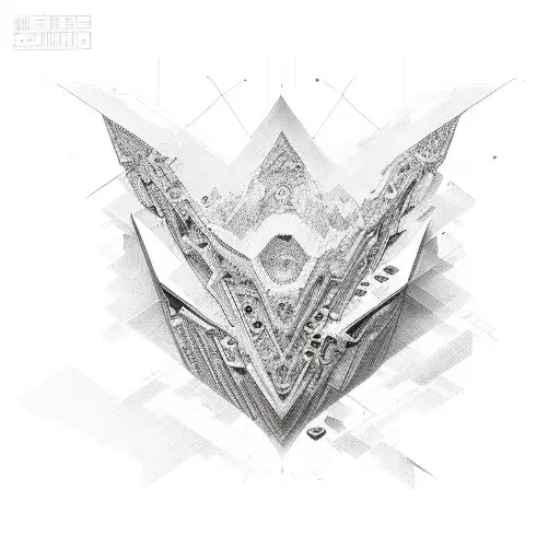 cyber sigilism tattoo design idea