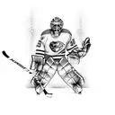 ninja hockey goalie tattoo design idea
