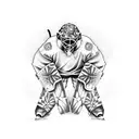 ninja hockey goalie tattoo design idea
