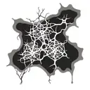 An abstract representation of the client's nephew and sister as interconnected neurons, illustrating the bond between family members tattoo design idea
