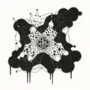 An abstract representation of the client's nephew and sister as interconnected neurons, illustrating the bond between family members tattoo design idea