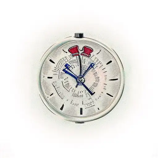 digital clock with the time as 11:45 pm tattoo design idea