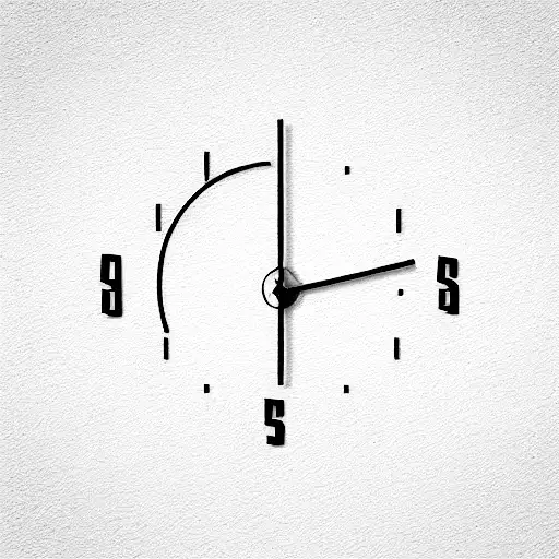digital clock with the time as 11:45 pm tattoo design idea