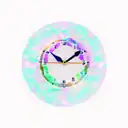 digital clock with the time as 11:45 pm tattoo design idea