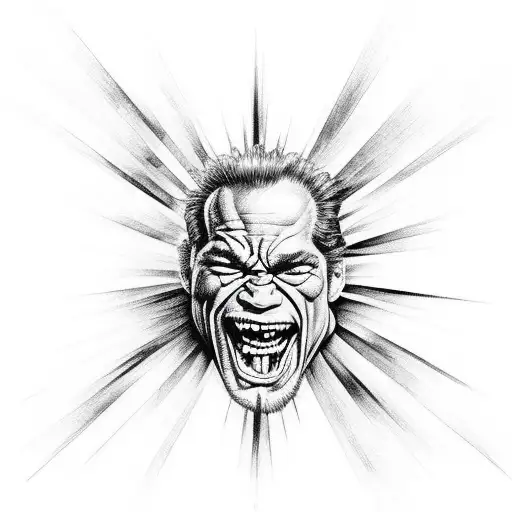 Van Halen logo with david lee Roth face and Eddie van halen tattoo design idea