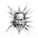 Van Halen logo with david lee Roth face and Eddie van halen tattoo design idea