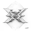 Van Halen logo with david lee Roth face and Eddie van halen tattoo design idea