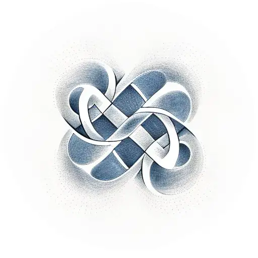 3D infinity symbol  for couple with 2 planets with 6 stars  tattoo design idea