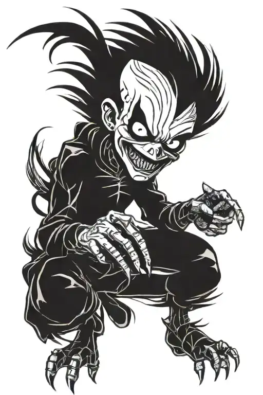 ryuk death note tattoo design idea