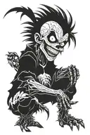 ryuk death note tattoo design idea