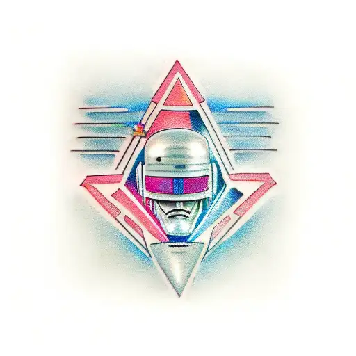 Robocop 3/4 view tattoo design idea