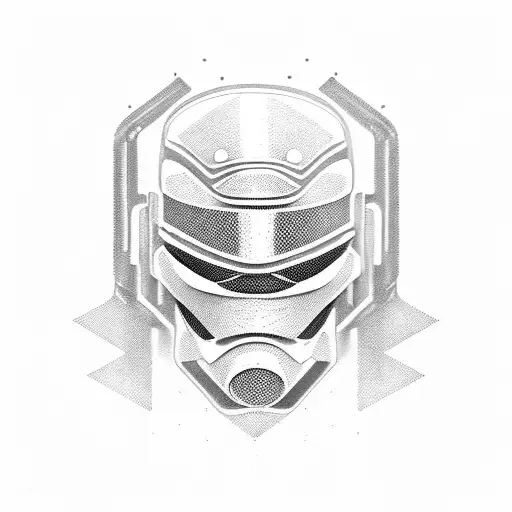 Robocop 3/4 view tattoo design idea