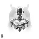Robocop Upperbody epic pose tattoo design idea