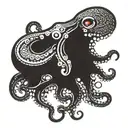 Octopus 8bit   tattoo design idea