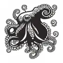 Octopus 8bit   tattoo design idea