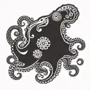 Octopus 8bit   tattoo design idea