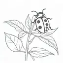 ladybug on fruit tattoo design idea