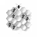 bee hive tattoo design idea